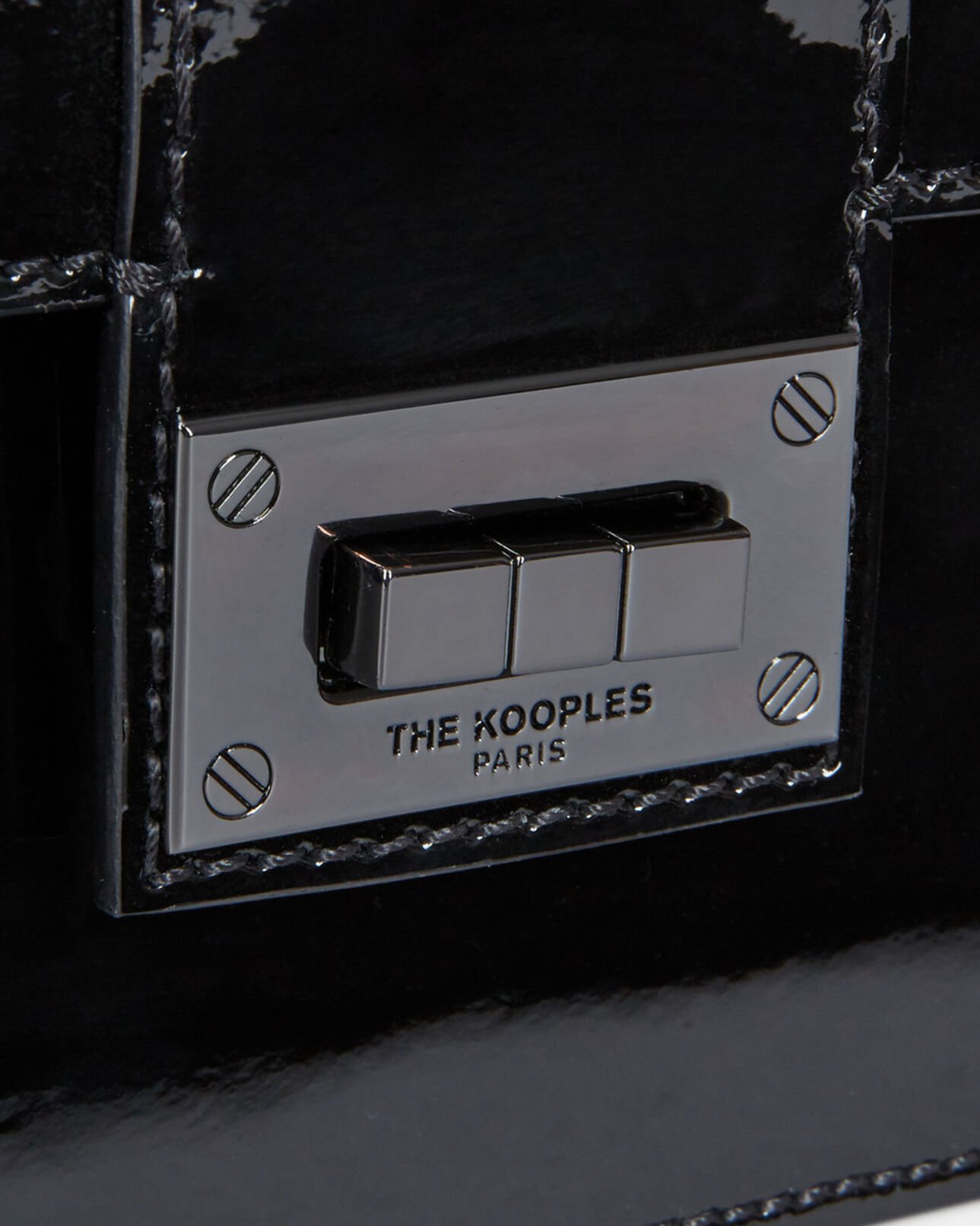 The Kooples FEMME BLACK pochette emily medium en cuir noir