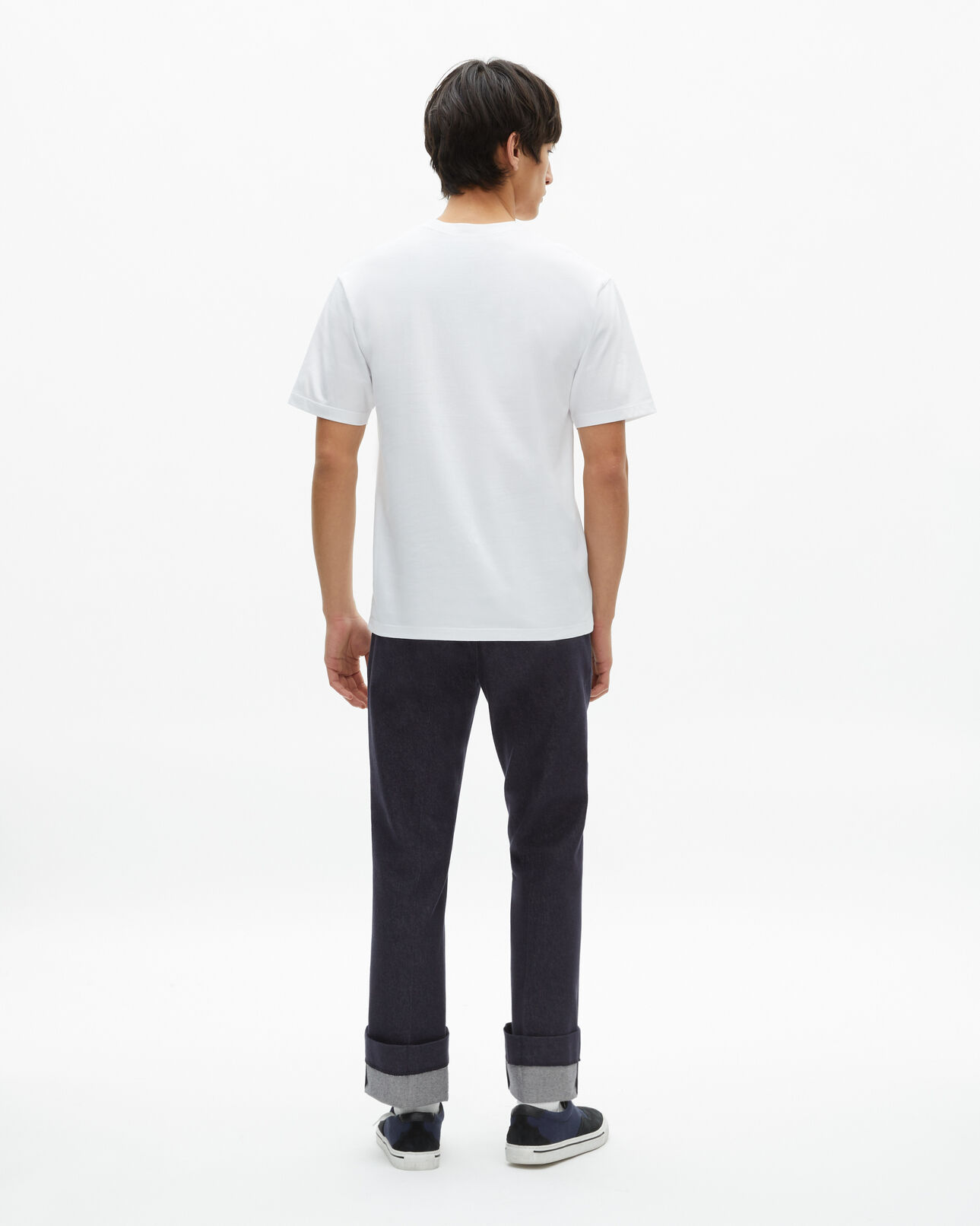 The Kooples H WHITE t-shirt with white flocking