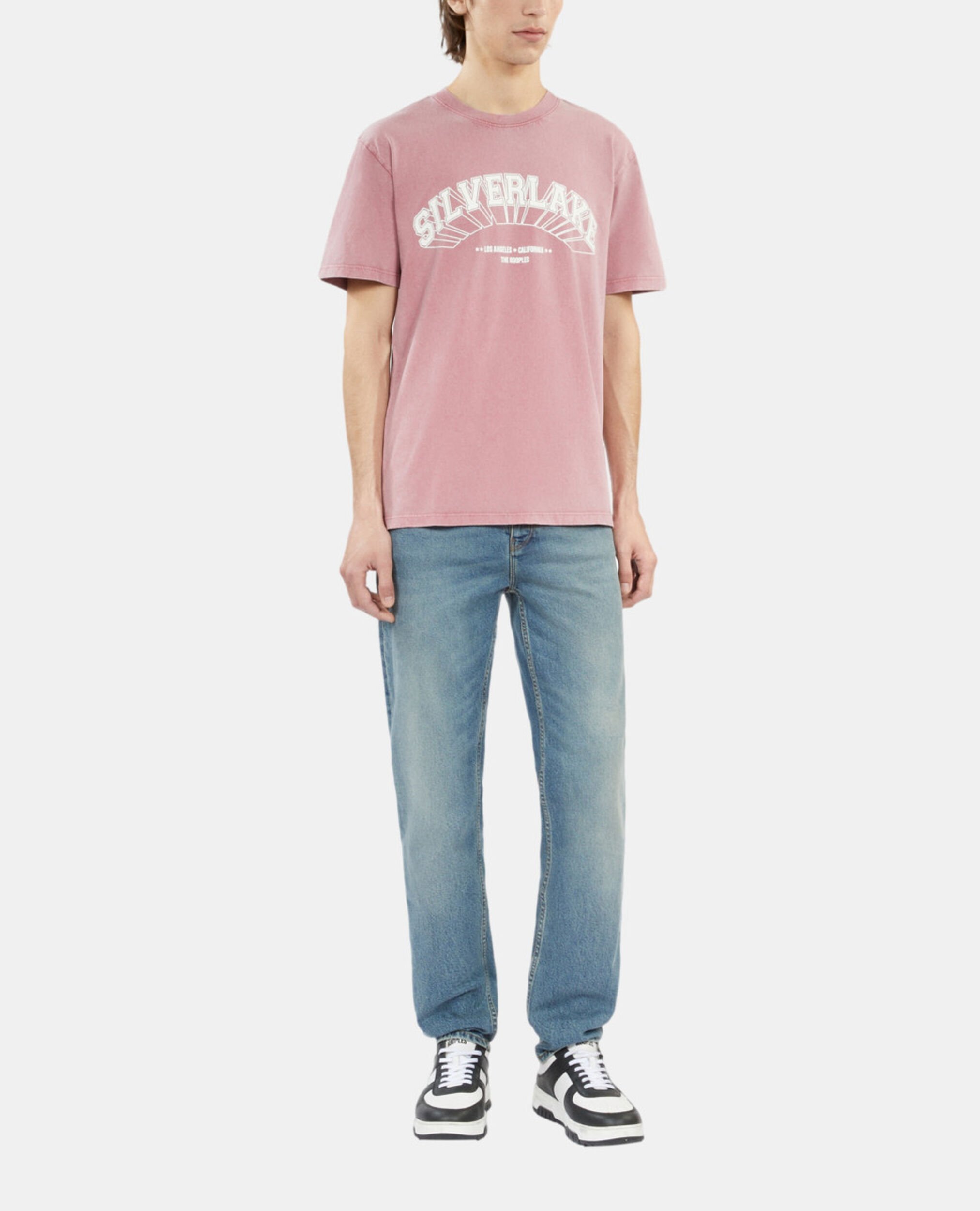 Light pink t-shirt with Silverlake serigraphy, PINK WOOD, hi-res image number null