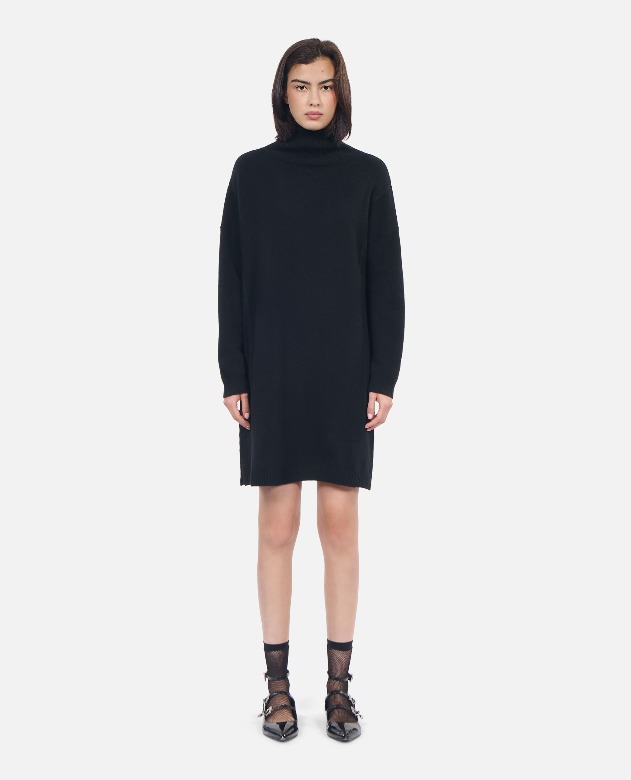 Short black cashmere sweater dress The Kooples