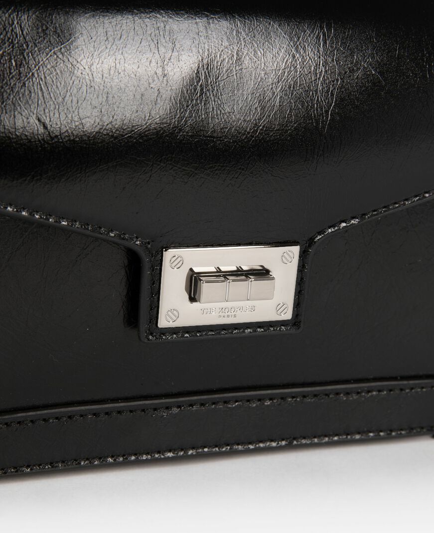 The Kooples FEMME BLACK sac emily small en cuir noir