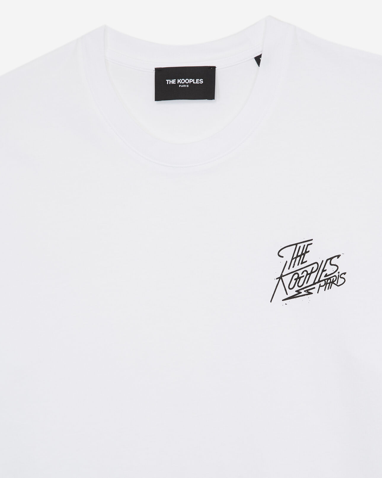 The Kooples HOMME WHITE t-shirt blanc imprimé the kooples coton