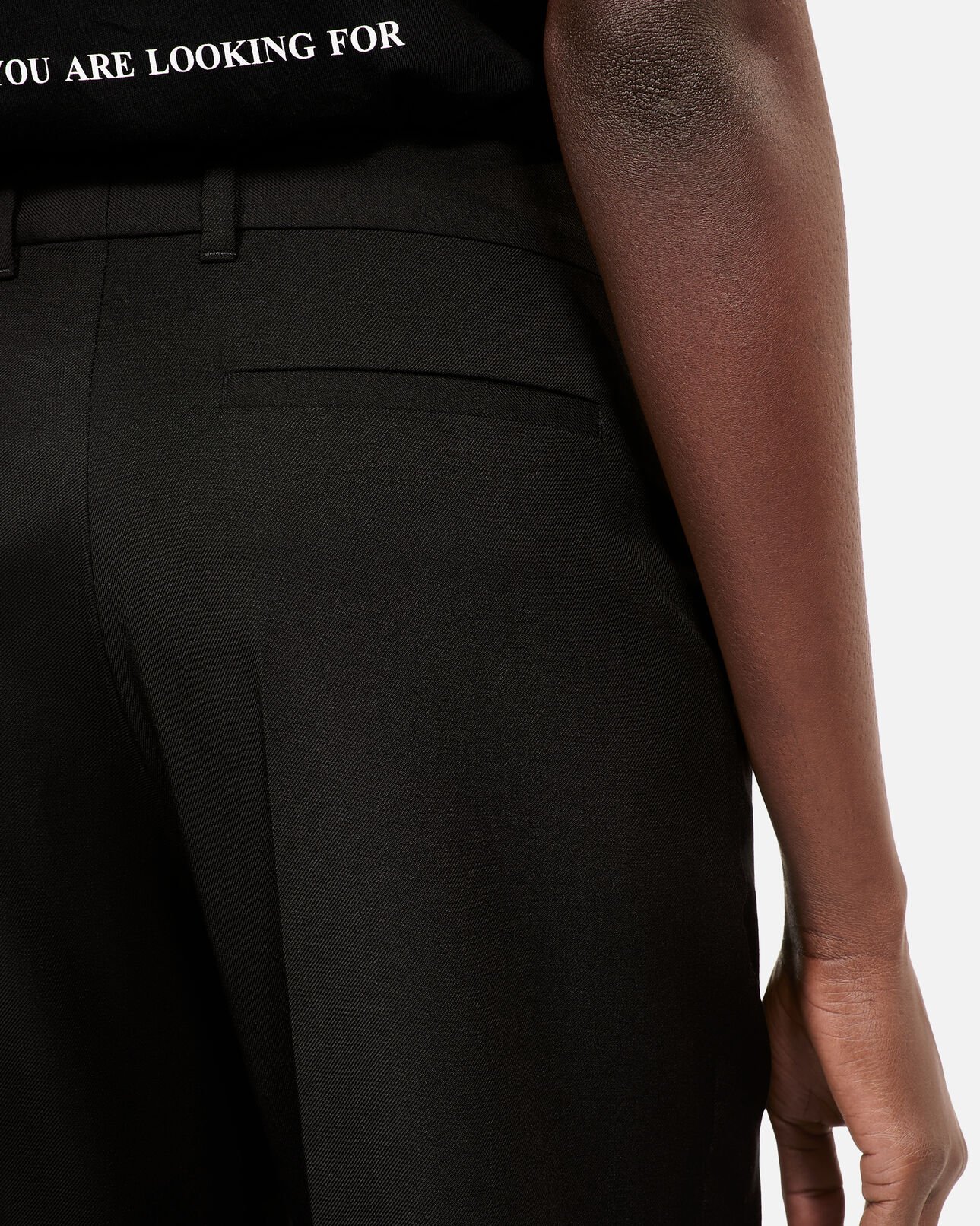 The Kooples FEMME BLACK pantalon tailleur en laine coupe droite noir 