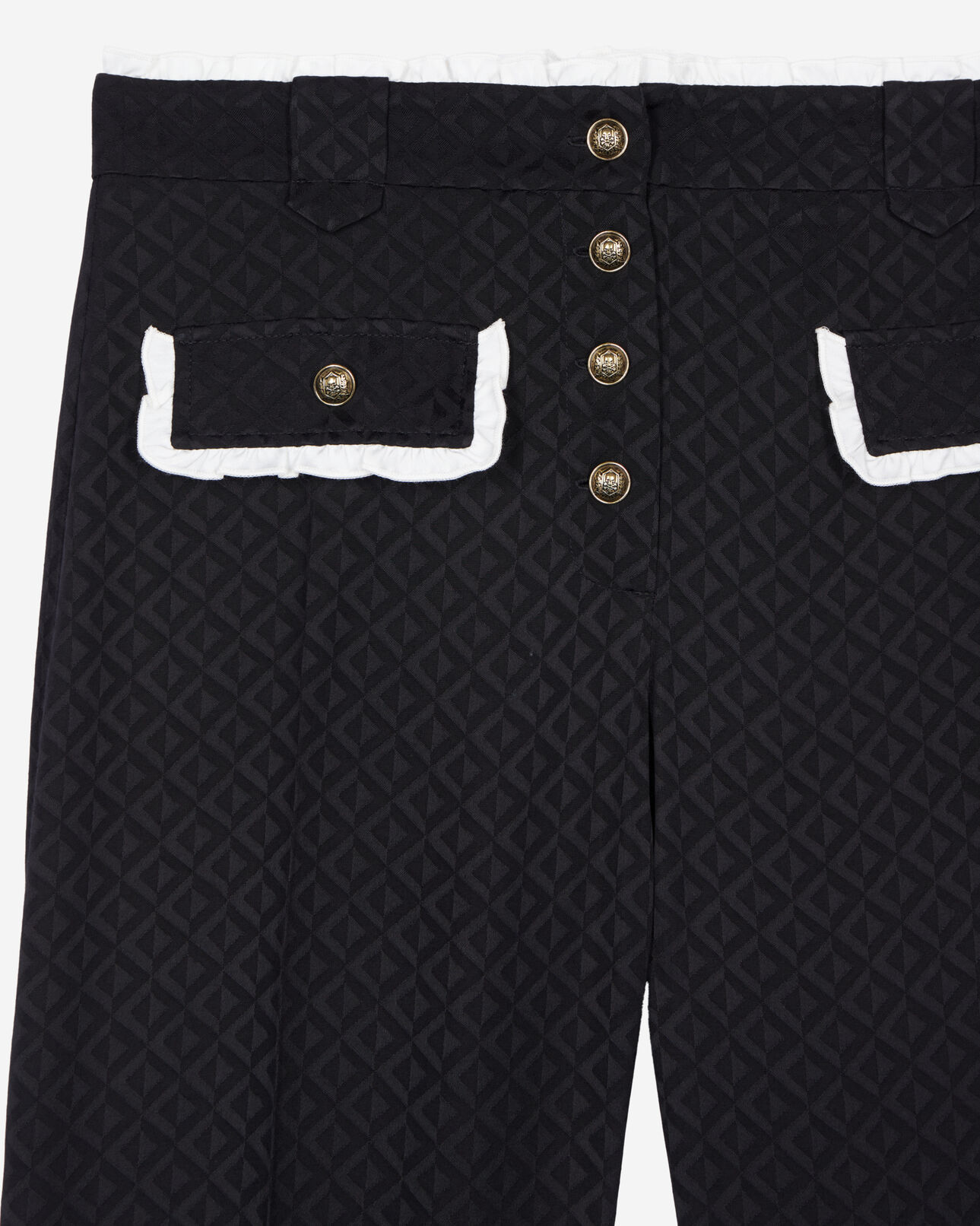 The Kooples FEMME BLACK pantalon flare noir
