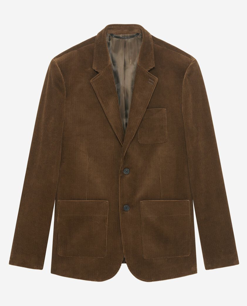 The Kooples HOMBRE CARAMEL chaqueta de traje de pana marr&oacute;n