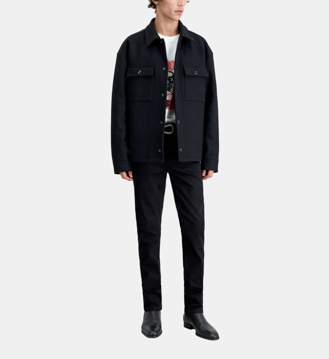 Black overshirt jacket store