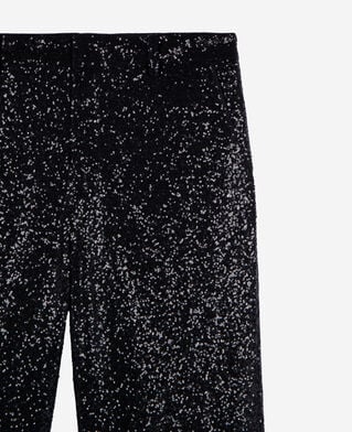 The Kooples HOMME BLACK pantalon droit à sequins noir