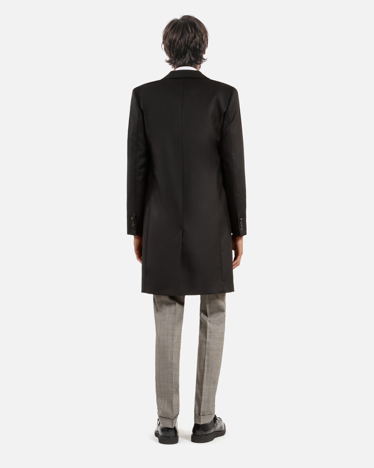 The Kooples HOMME BLACK manteau en laine noir