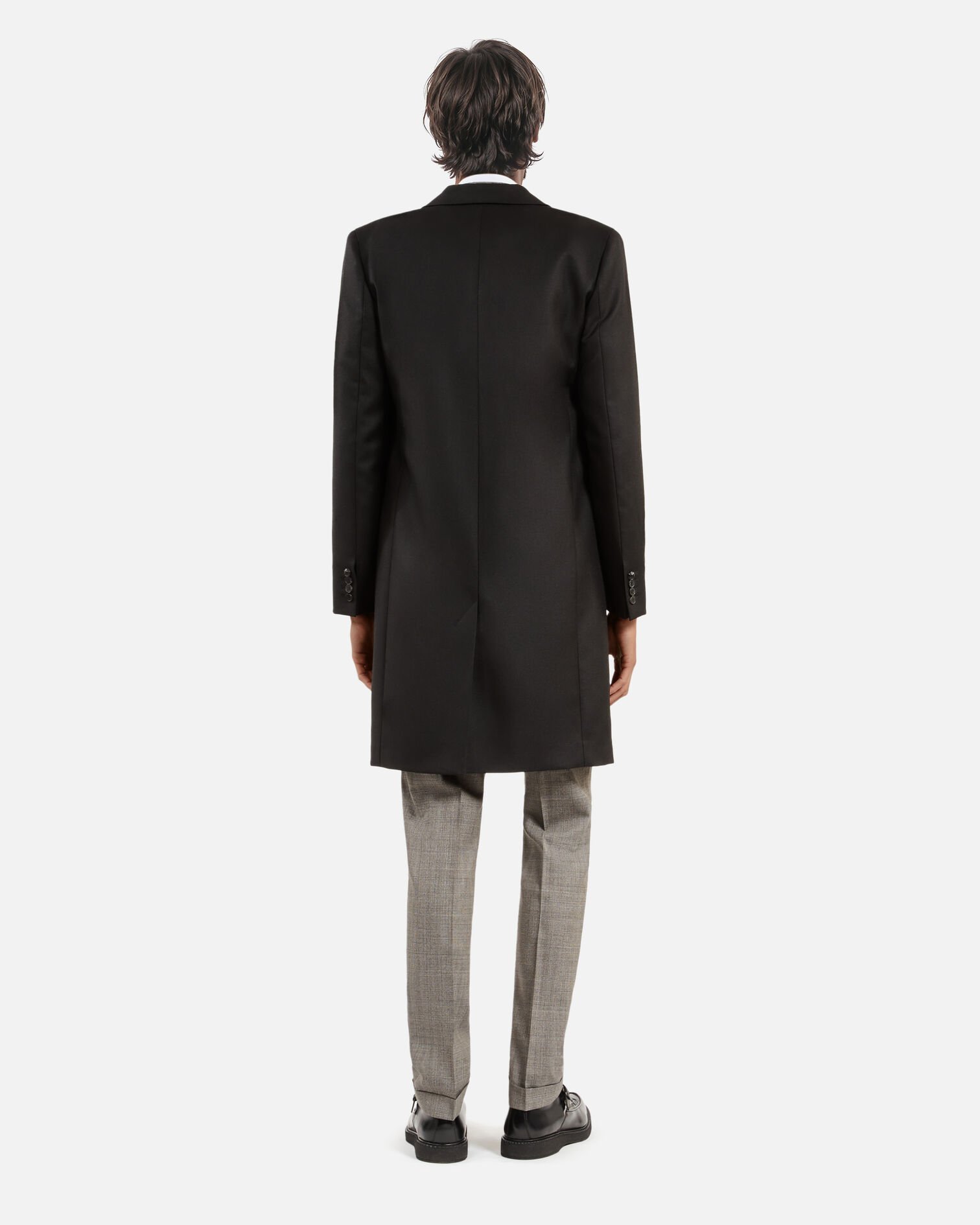 Manteau en laine noir, BLACK, hi-res image number null