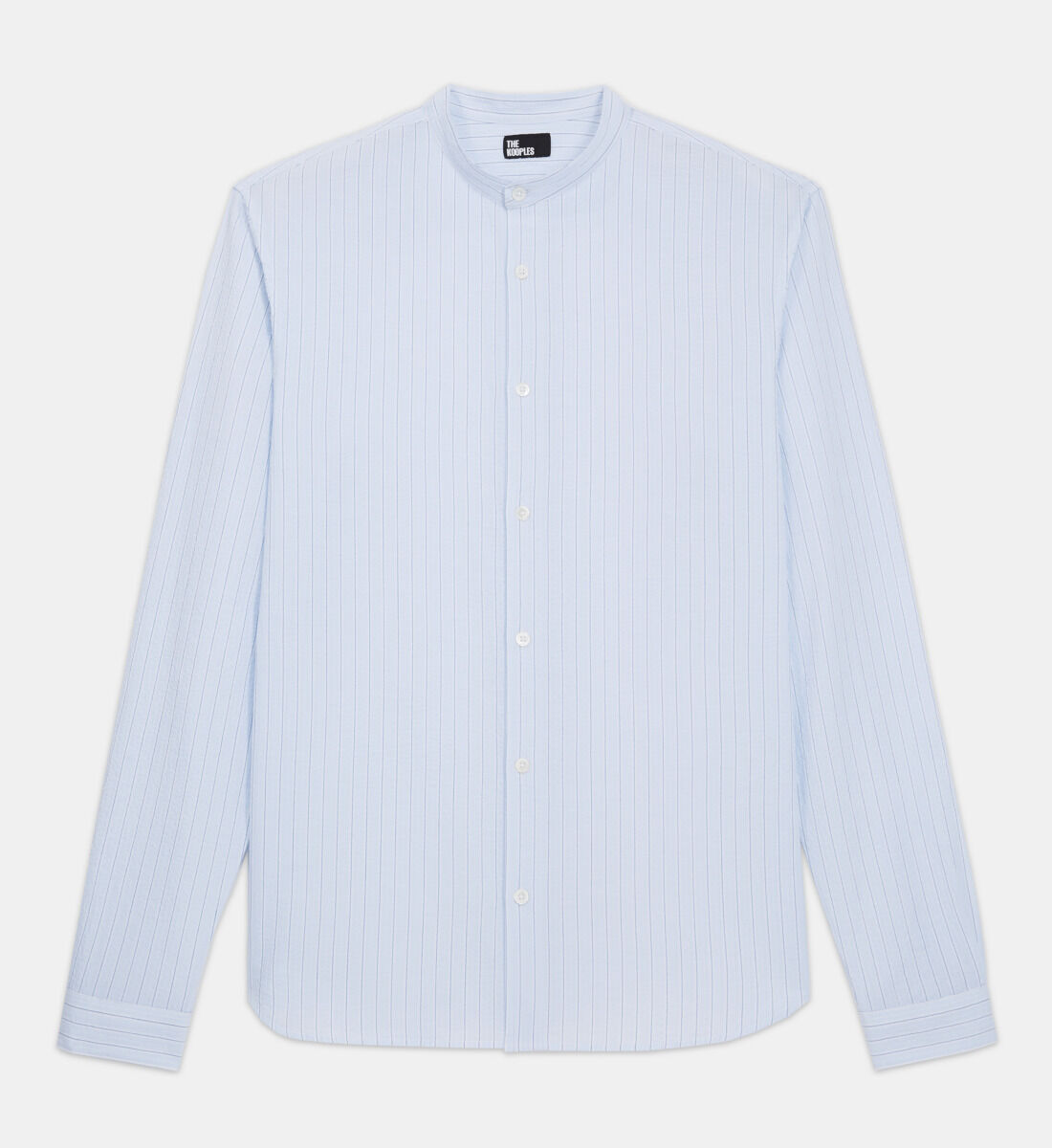 Striped shirt with Mao-neck | The Kooples US