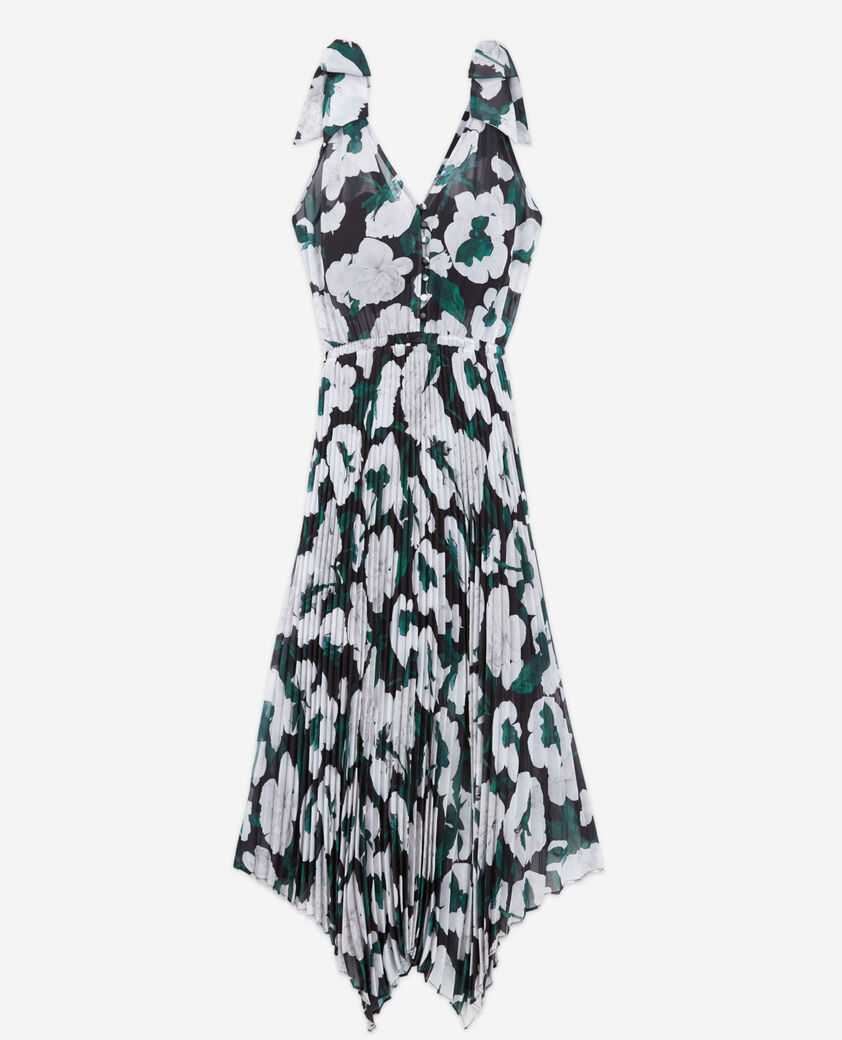 The Kooples FEMME ECRU robe longue fleurie