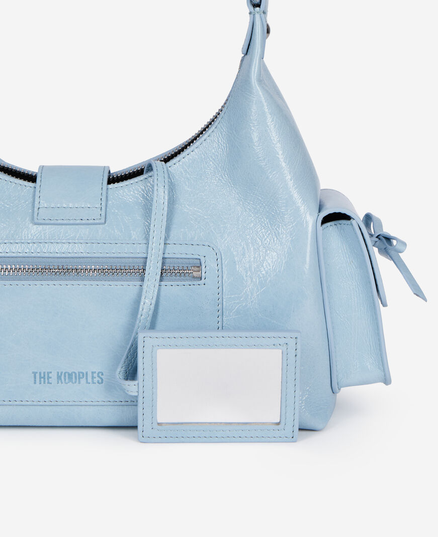 The Kooples DAMEN LIGHT BLUE hellblaue amelia tasche aus leder
