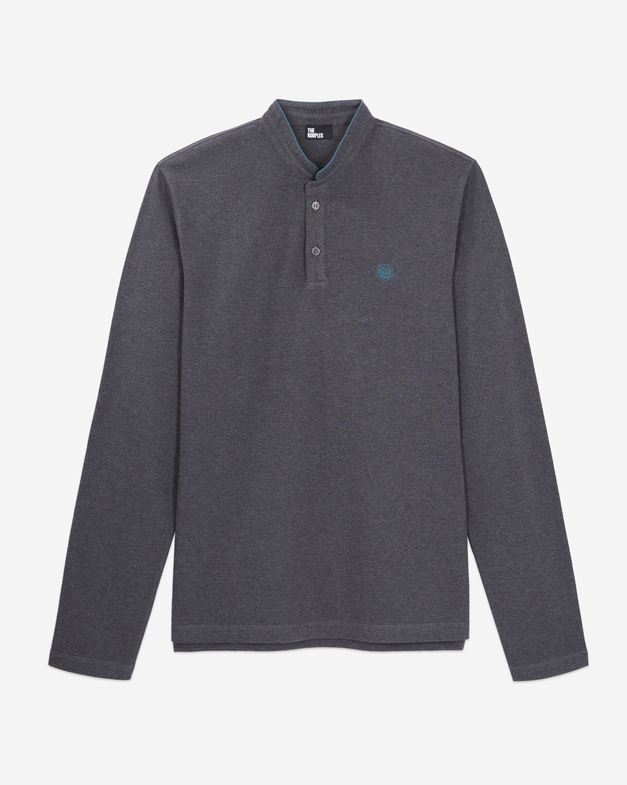 The Kooples HOMME GREY MELANGE polo gris en coton