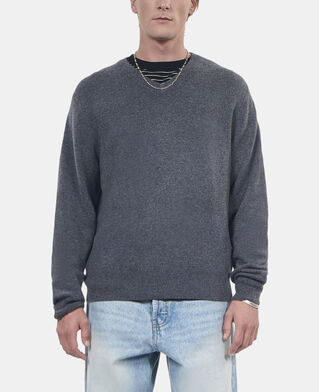 The Kooples HOMME ANTHRACITE MELANGE pull en cachemire gris