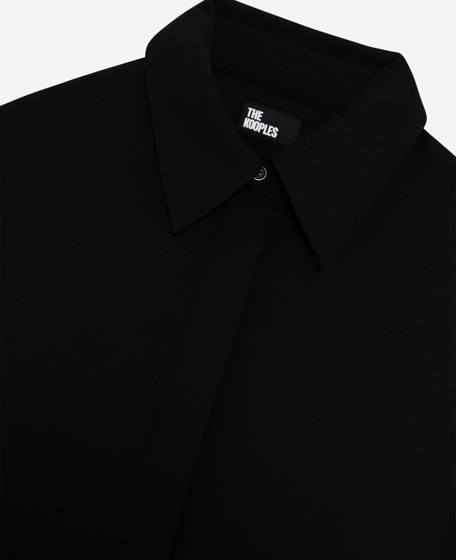 The Kooples WOMEN BLACK black satin shirt