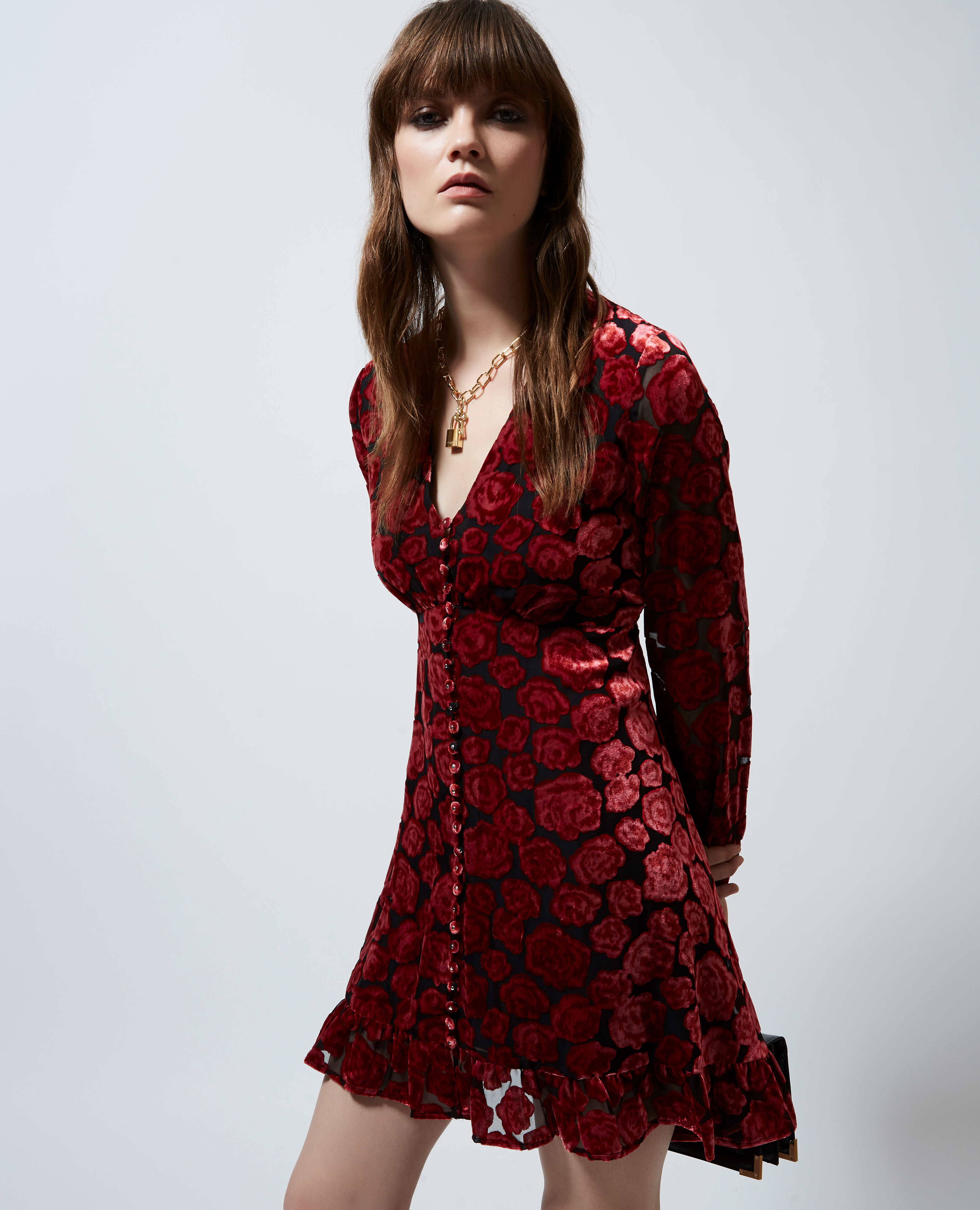 The kooples robe rouge hotsell