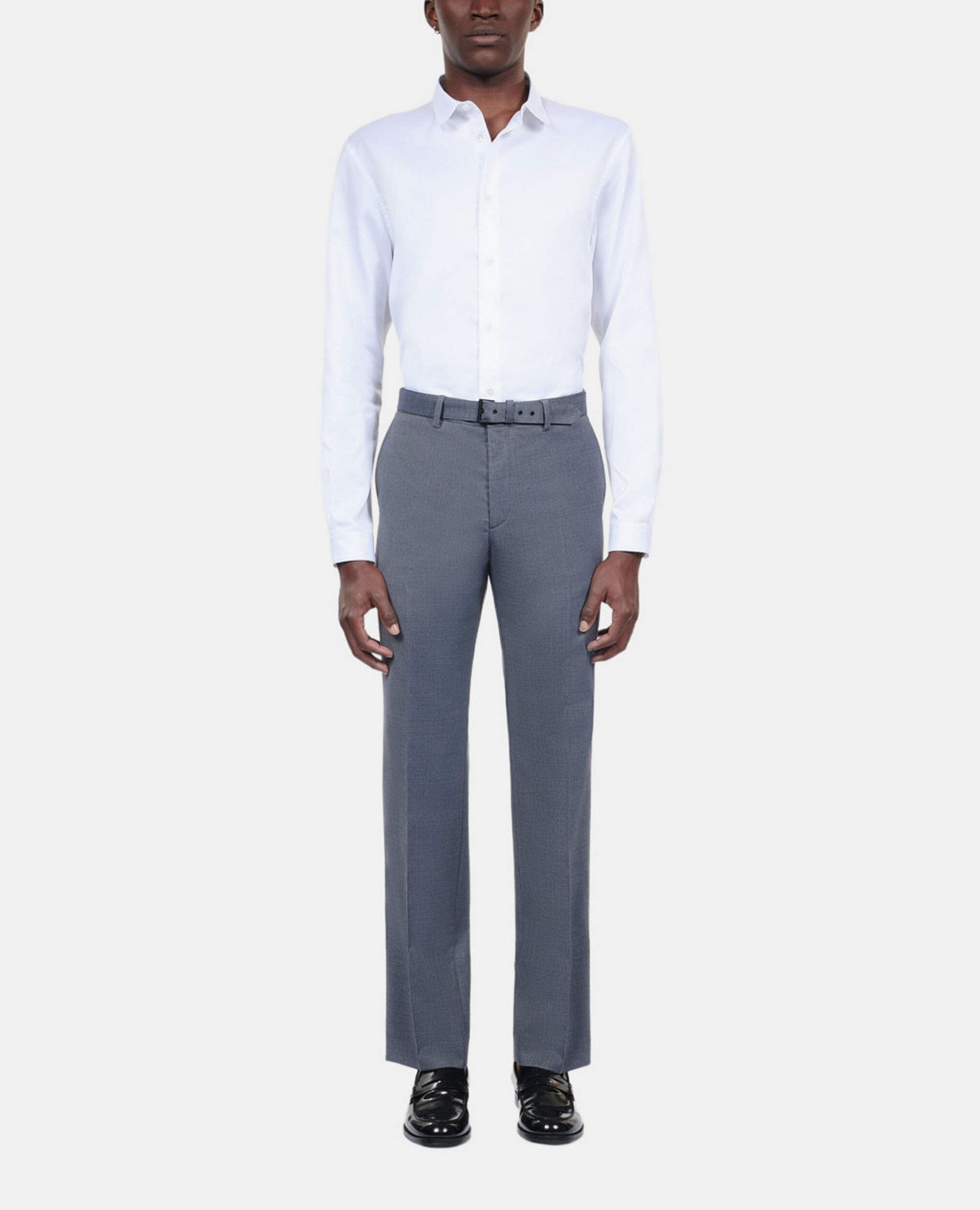 Blue wool suit trousers, BLUE, hi-res image number null