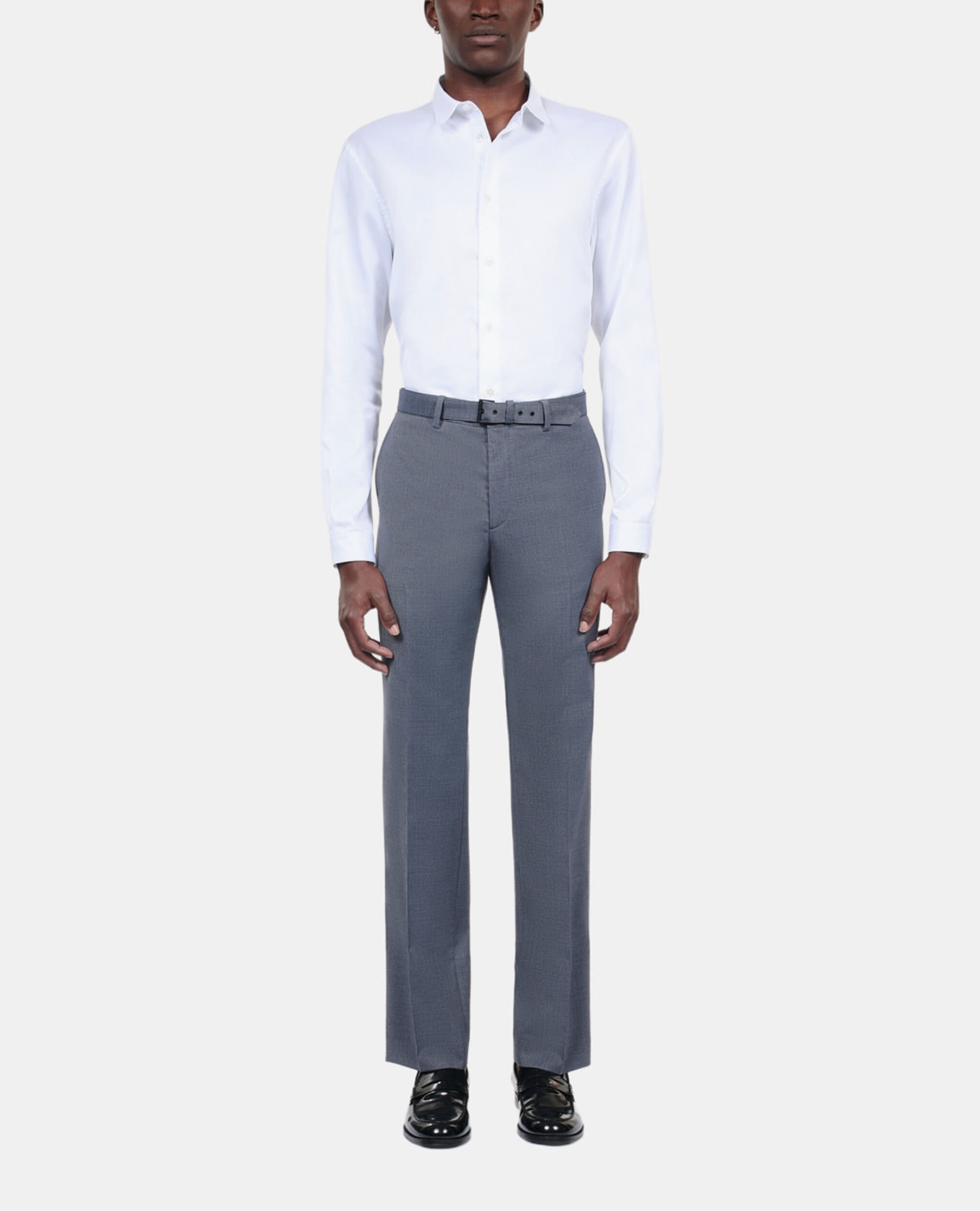 Blue wool suit trousers, BLUE, hi-res image number null