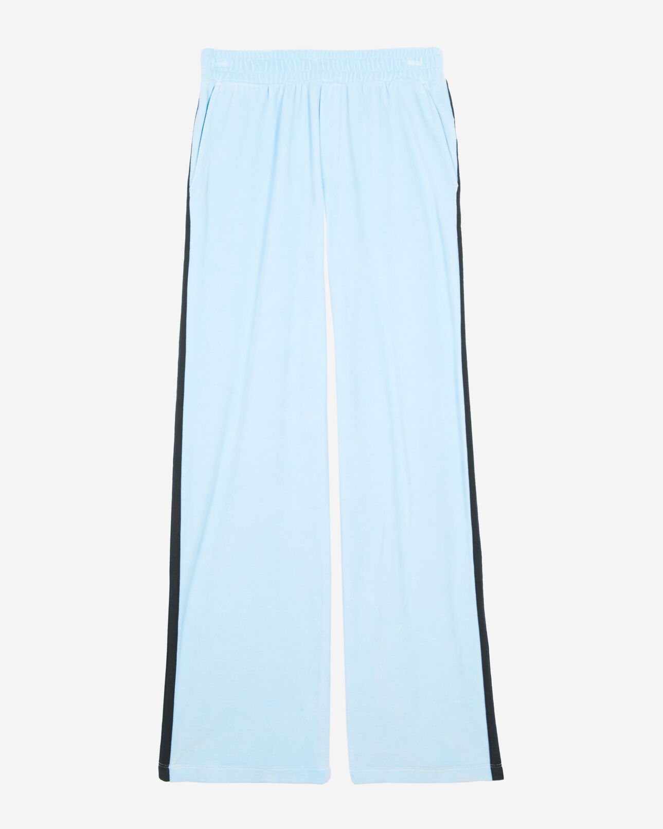 The Kooples FEMME BABY BLUE bas de jogging en velours bleu clair