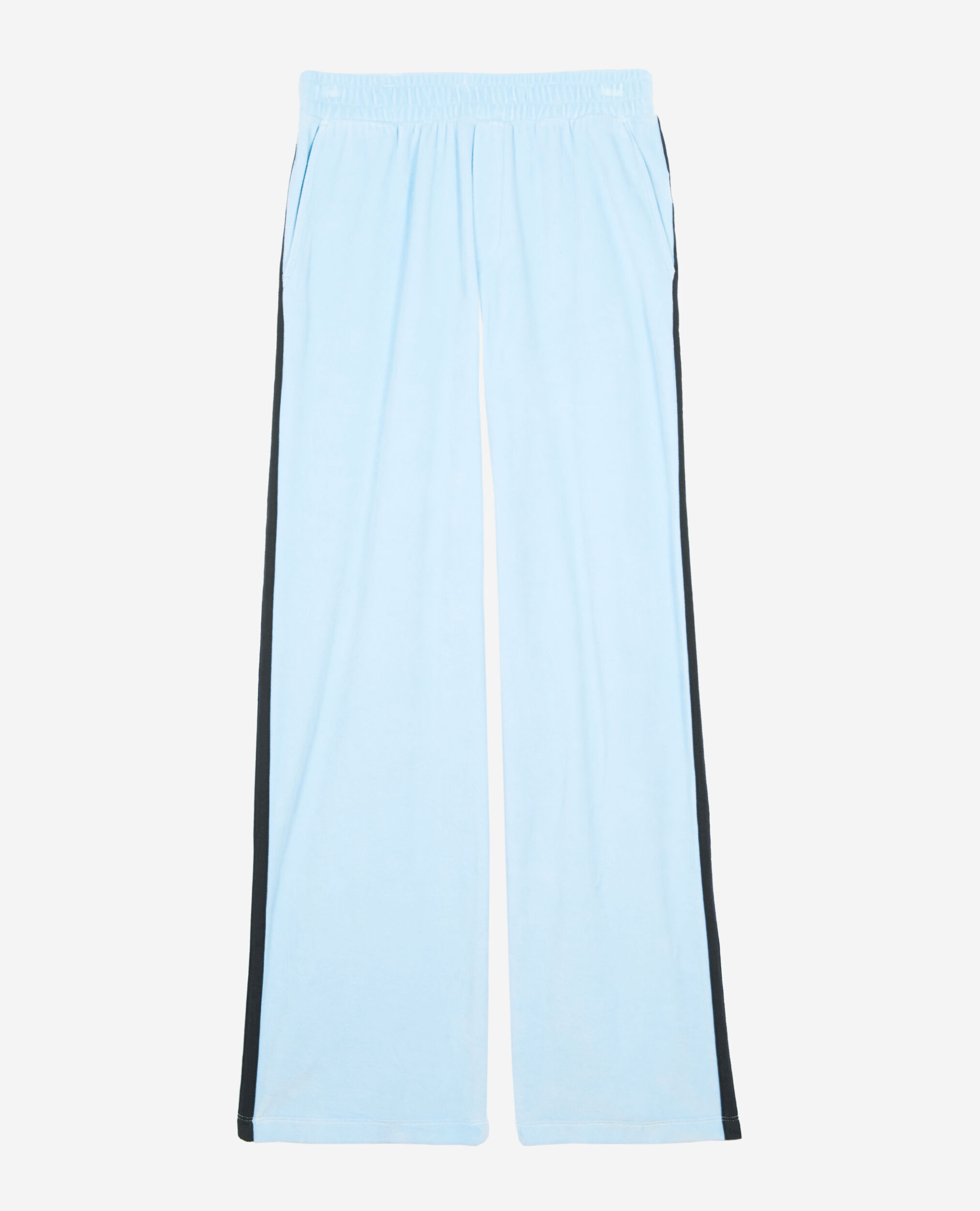 Light blue velvet jogging bottoms, BABY BLUE, hi-res image number null