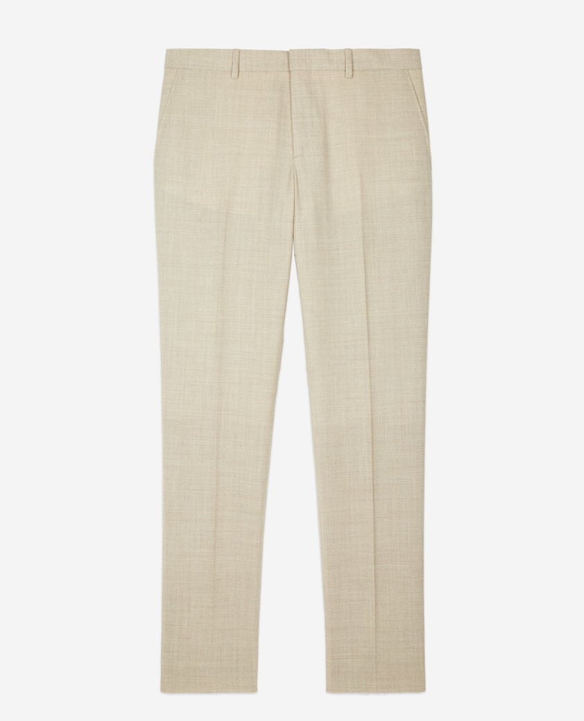 The Kooples MEN BEIGE beige slim fit wool suit pants