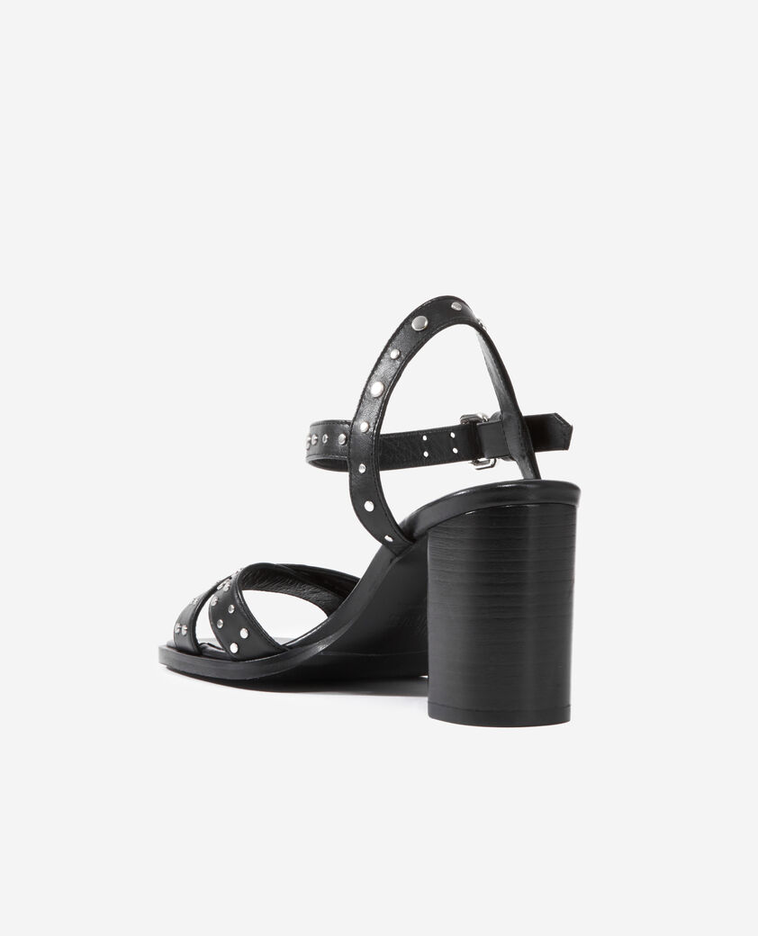 The Kooples WOMEN BLACK heeled leather sandals