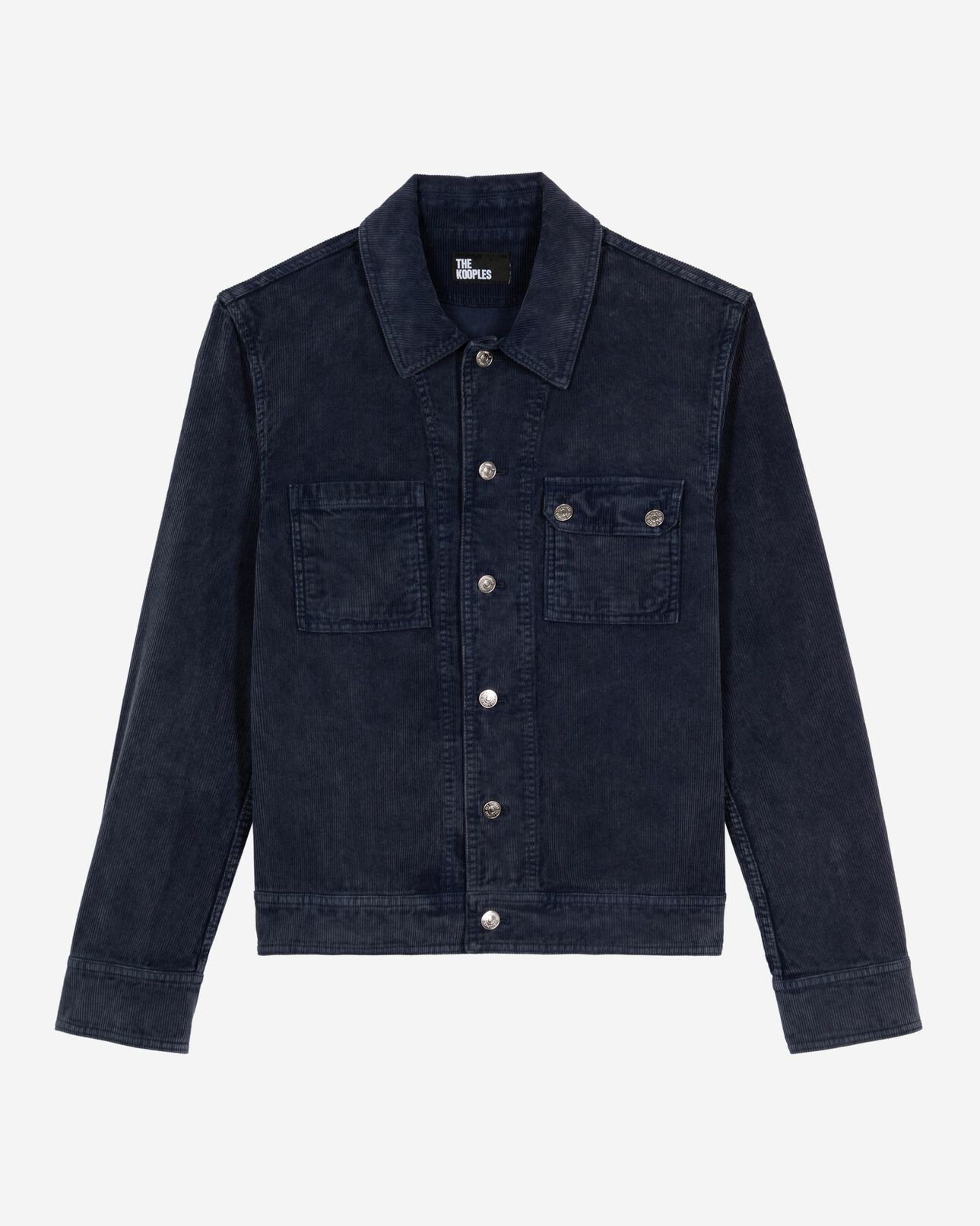 The Kooples HERREN DARK NAVY marineblaue baumwolljacke