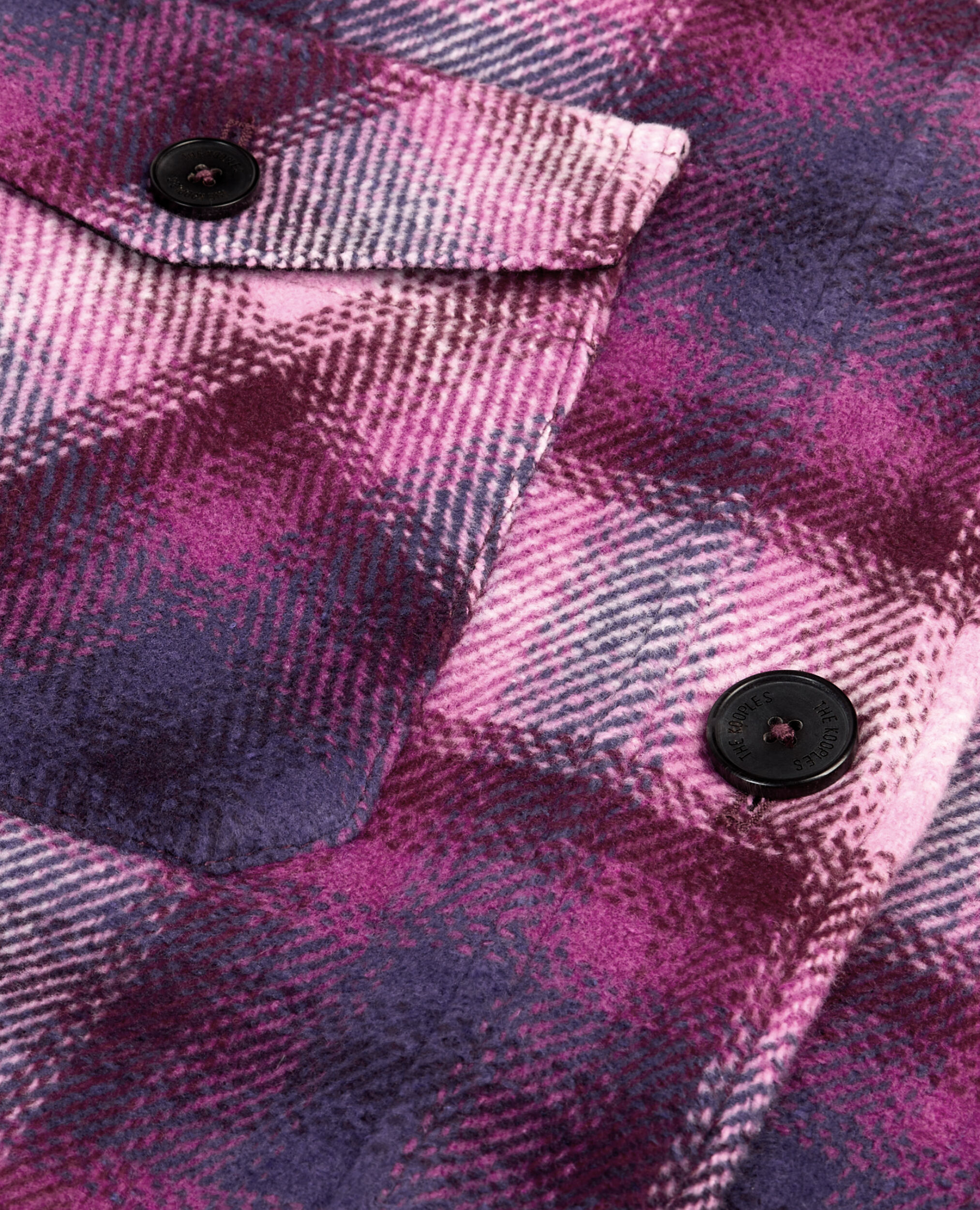 Hemdjacke aus Tweed mit Karomuster, BABY PINK / CASSIS, hi-res image number null