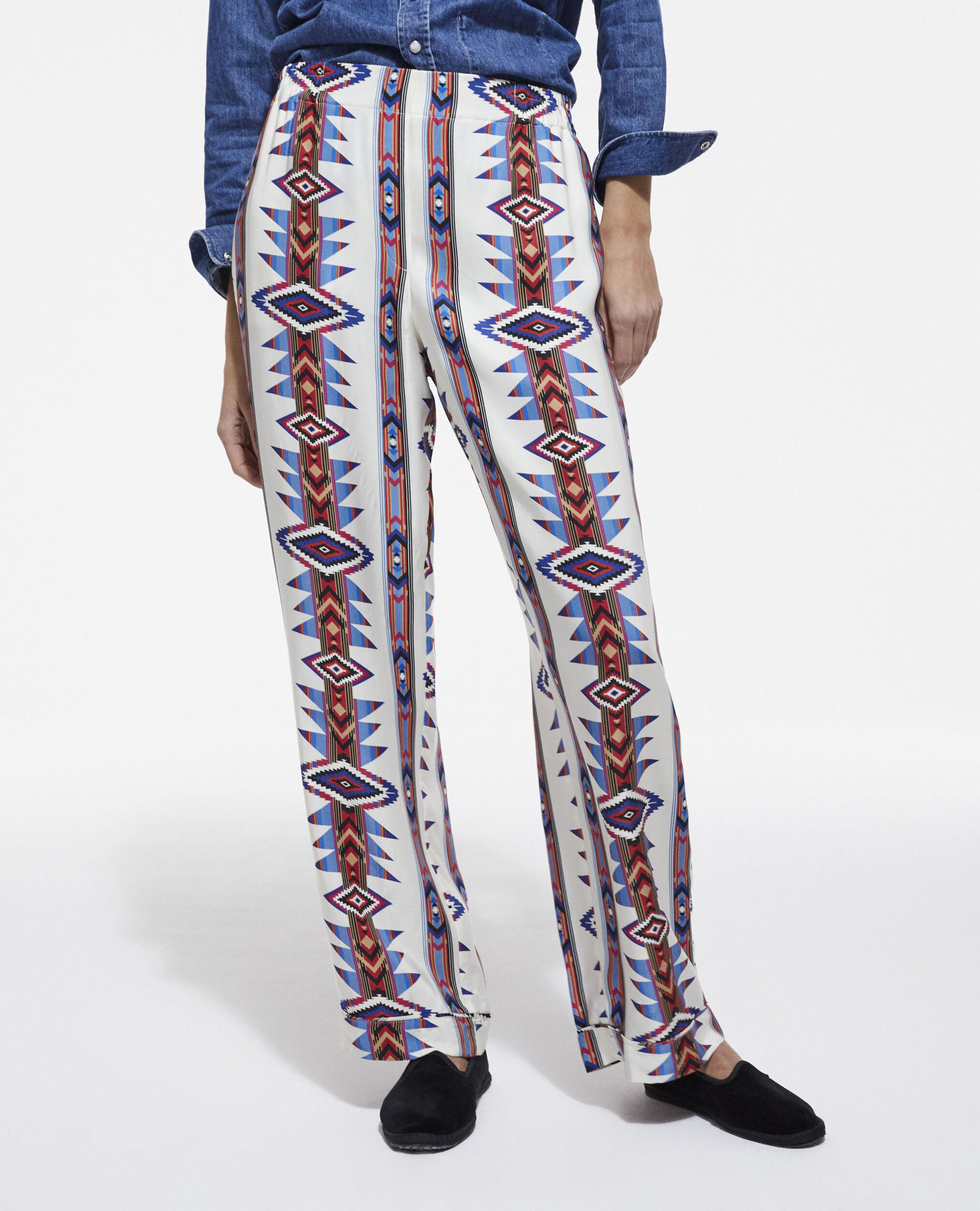 Straight printed pants, MULTICOLOR, hi-res image number null