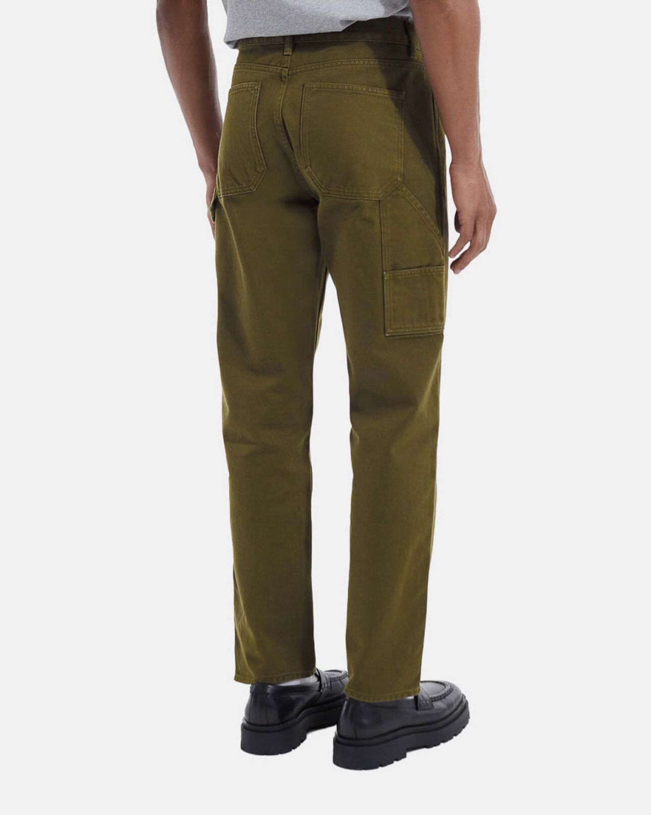 The Kooples MEN KAKI khaki straight-cut jeans w/ five pockets
