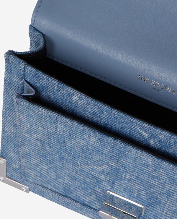The Kooples FEMME BLUE WASHED sac emily new nano en denim bleu