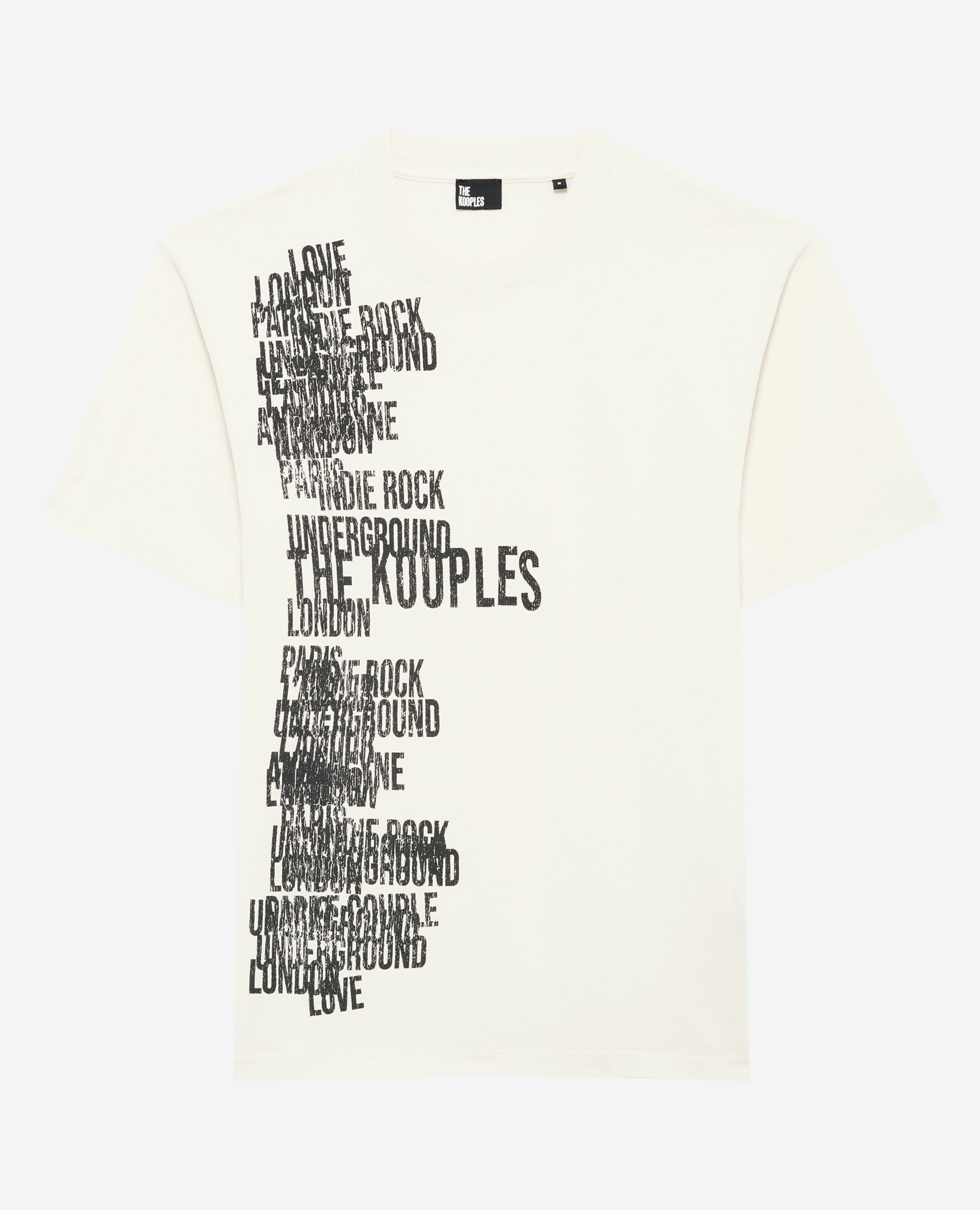 T-shirt with screen print The Kooples ecru, ECRU, hi-res image number null