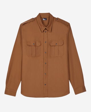 The Kooples HOMME CLASSIC BROWN chemise marron