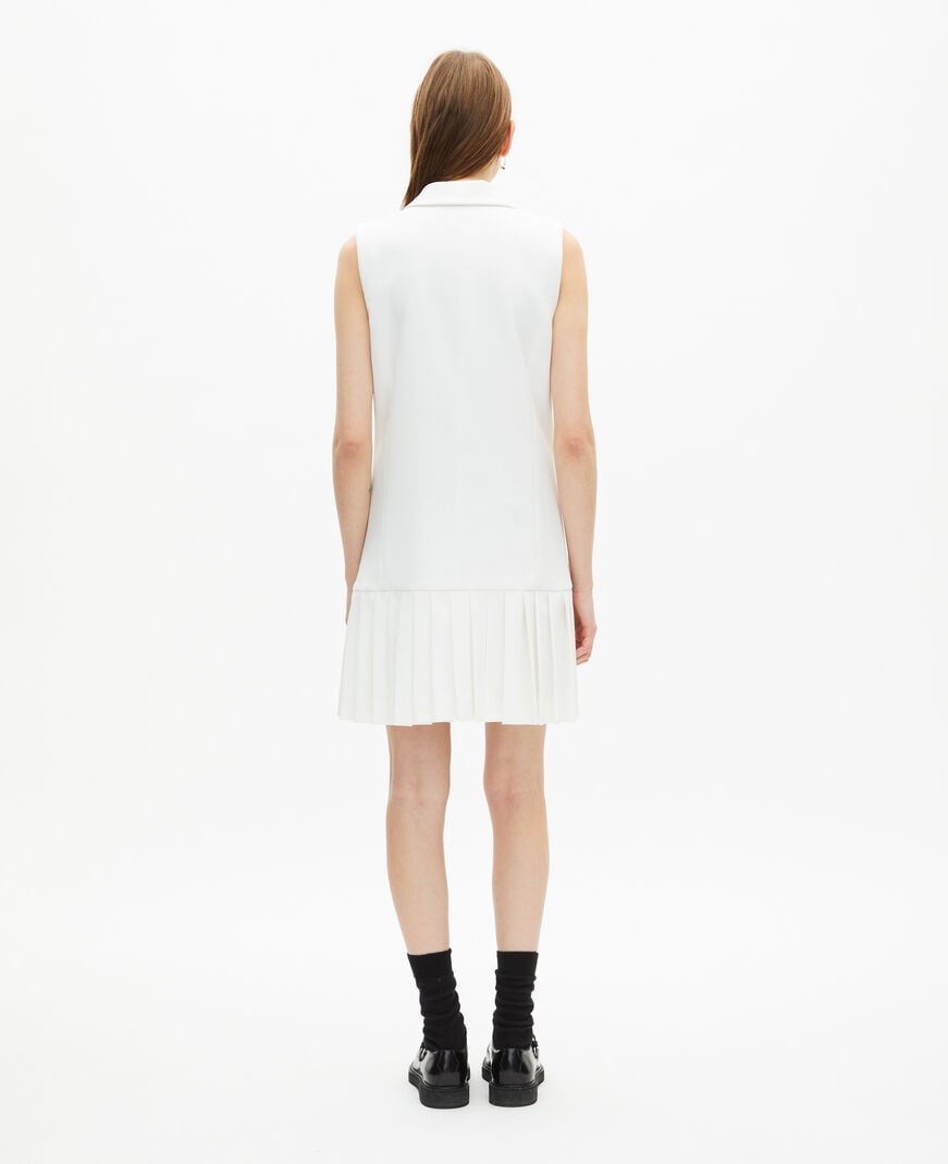 The Kooples WOMEN WHITE short tailored ecru dress