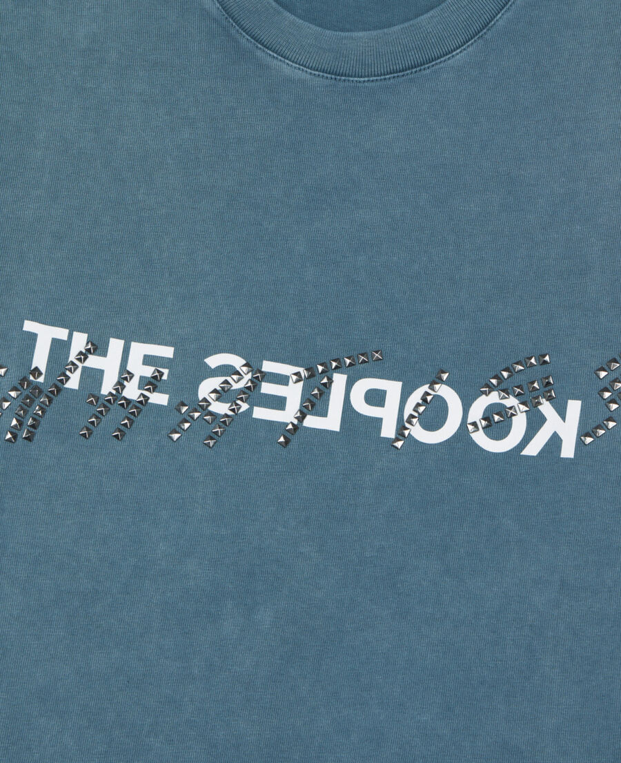 The Kooples HOMME DARK BLUE t-shirt what is avec clous bleu