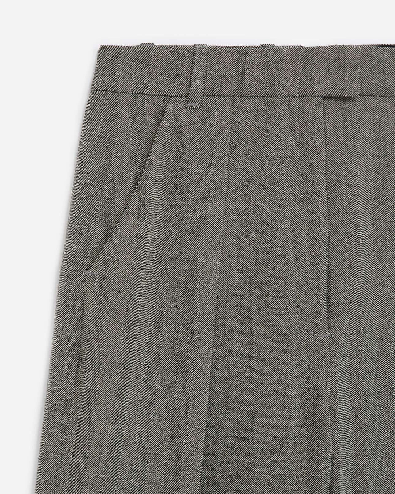 The Kooples FEMME GREY pantalon costume gris fluide à chevrons