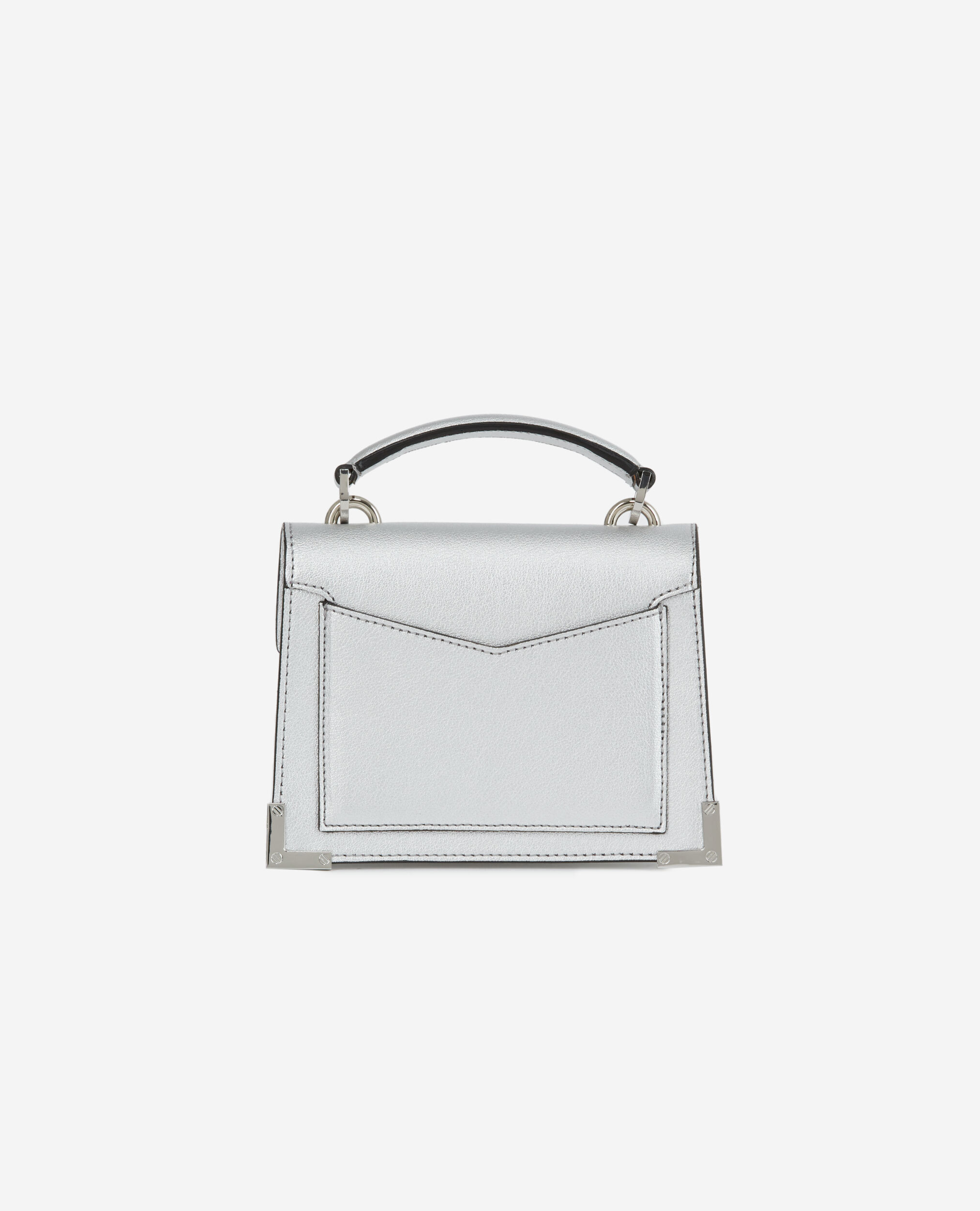 Nano Emily bag in silver leather The Kooples