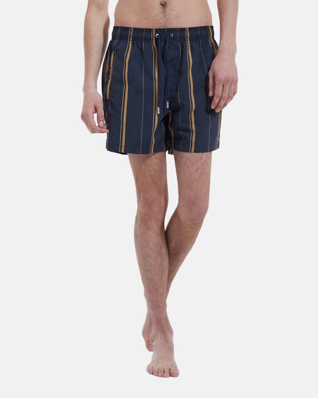 The Kooples MEN NAVY navy blue swim shorts with contrasting logo