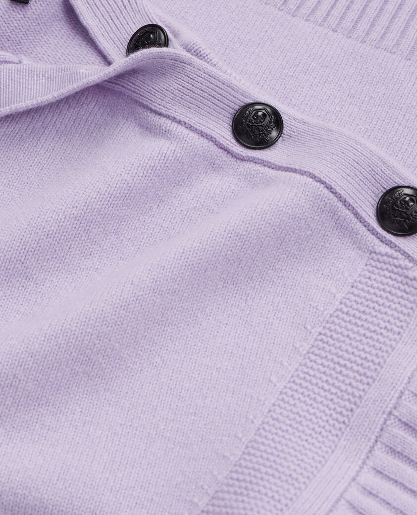 The Kooples WOMEN LIGHT PURPLE purple wool and cashmere sweater with buttons