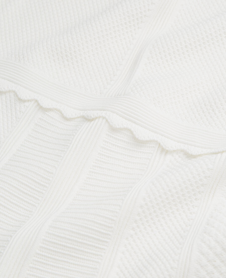 robe courte blanche en maille