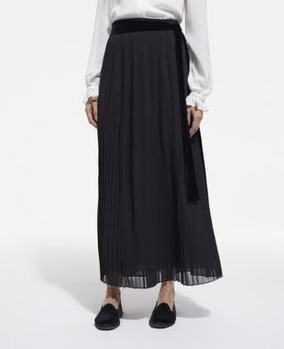The Kooples FEMME BLACK jupe longue noire