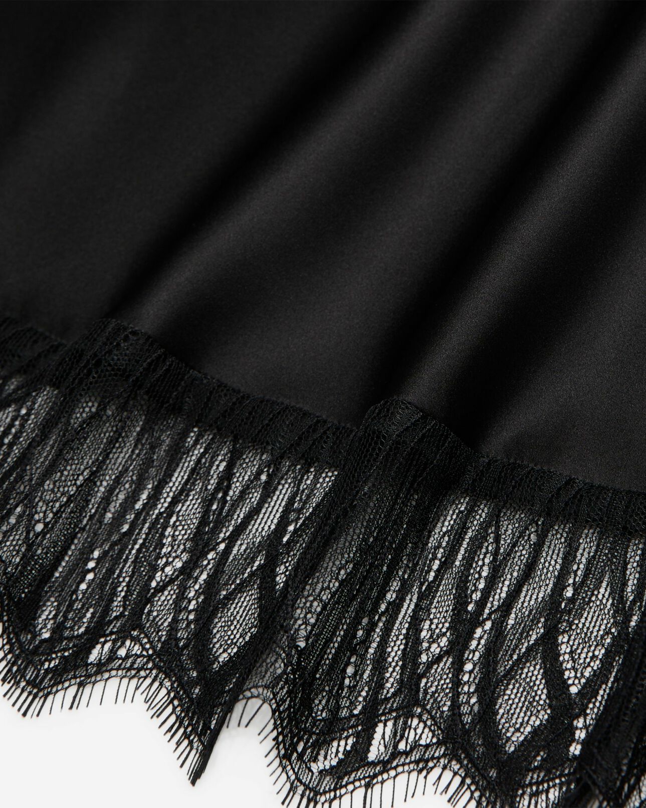 The Kooples FEMME BLACK jupe longue avec détails en dentelle noire