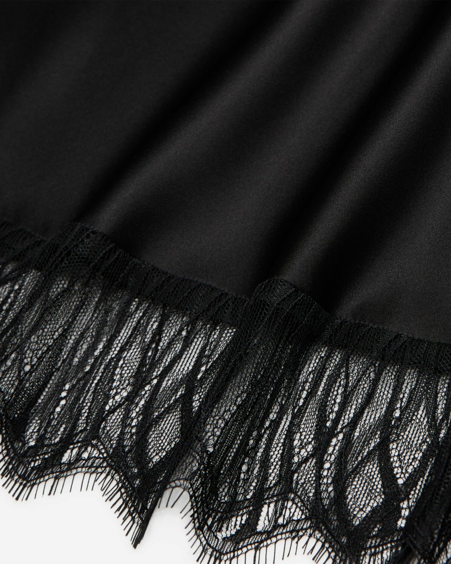 Jupe longue avec détails en dentelle noire, BLACK, hi-res image number null