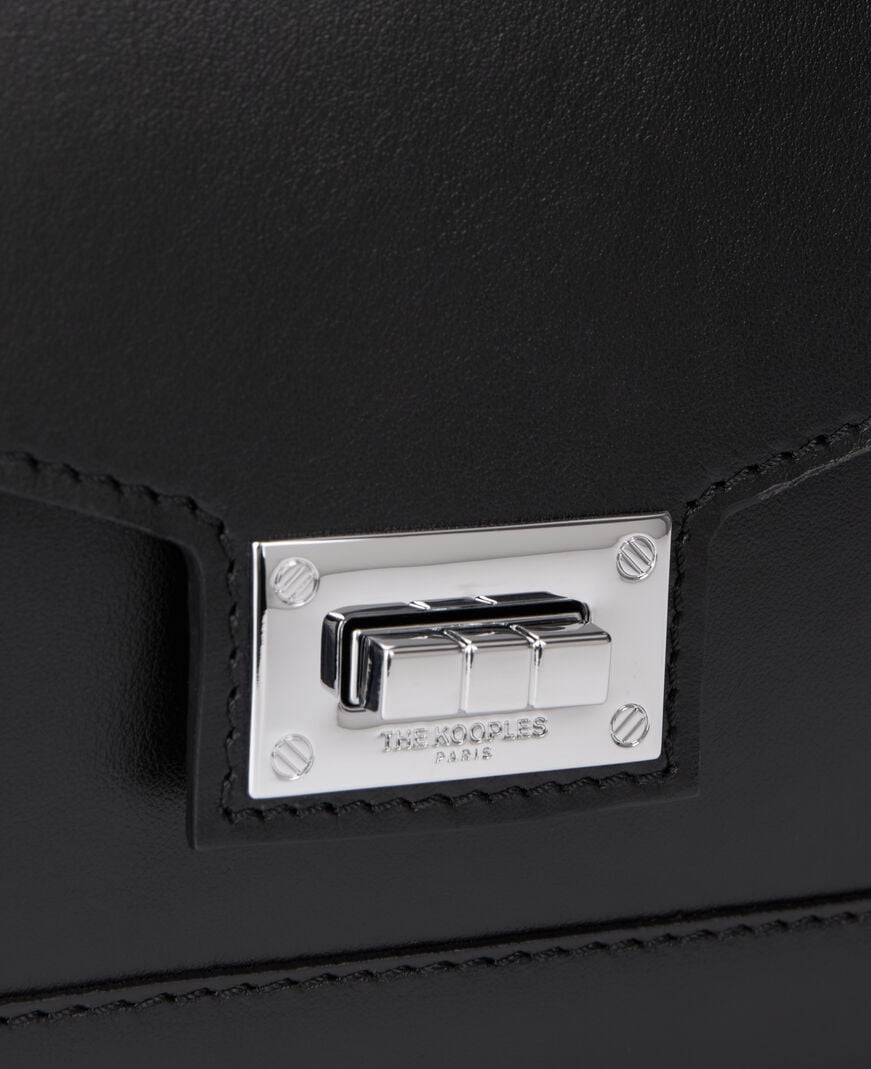 The Kooples DAMEN BLACK emily schultertasche aus schwarzem leder