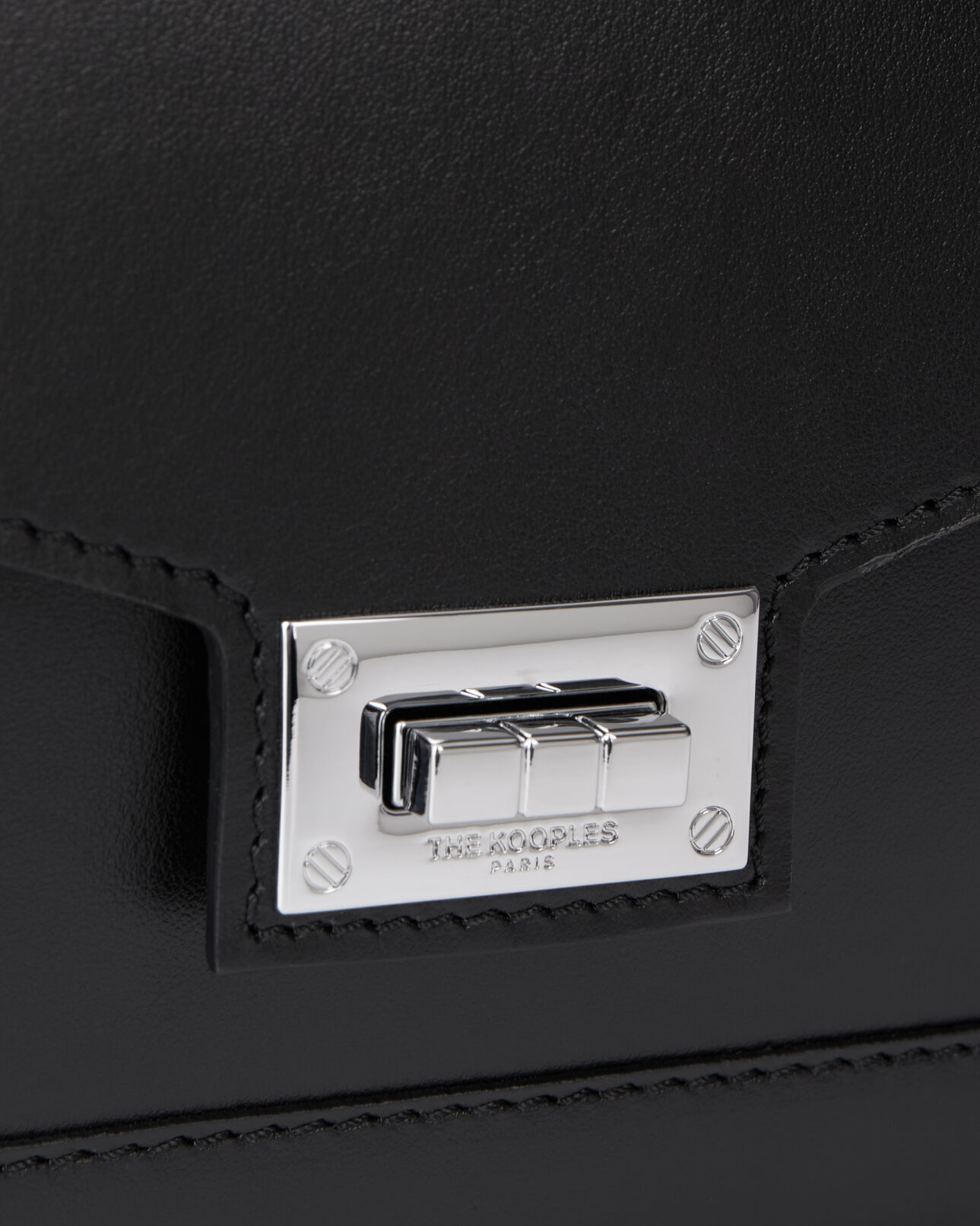 The Kooples FEMME BLACK sac emily porté épaule en cuir noir