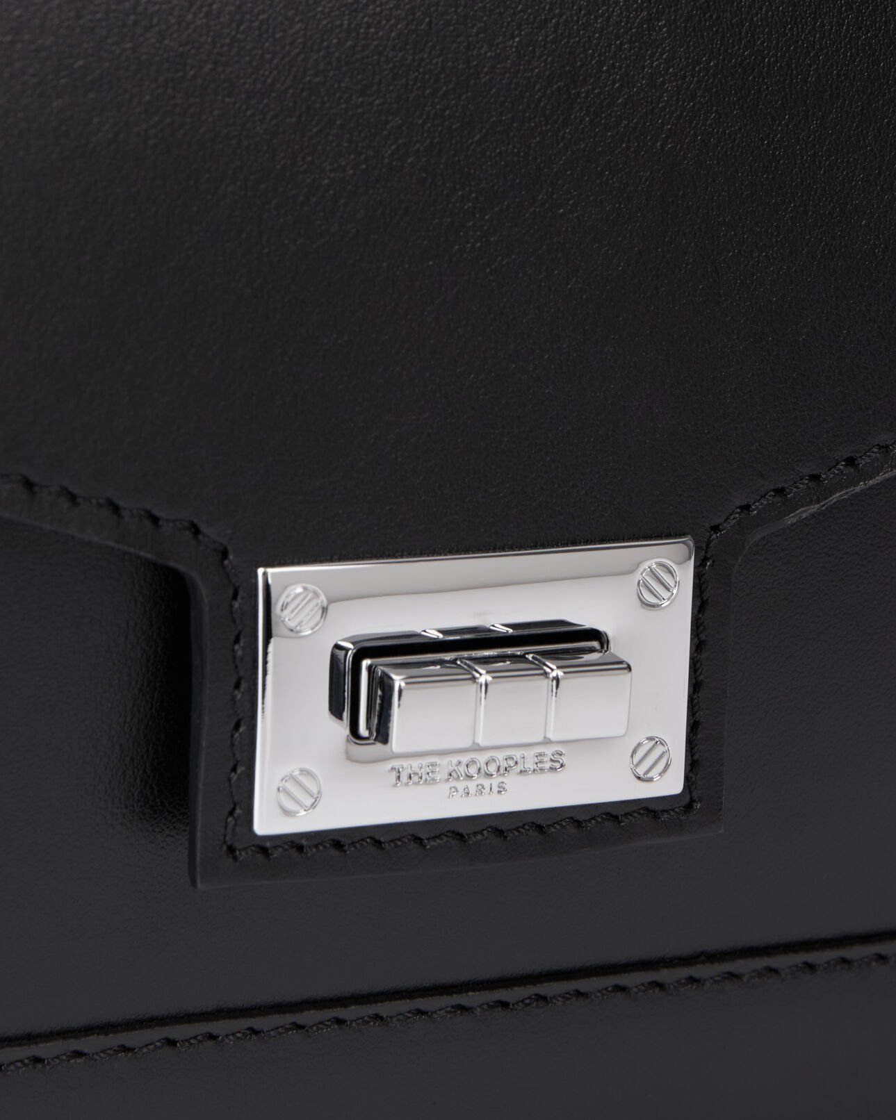 The Kooples DAMEN BLACK emily schultertasche aus schwarzem leder