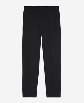 The Kooples FEMME BLACK pantalon tailleur en cr&ecirc;pe noir coupe droite
