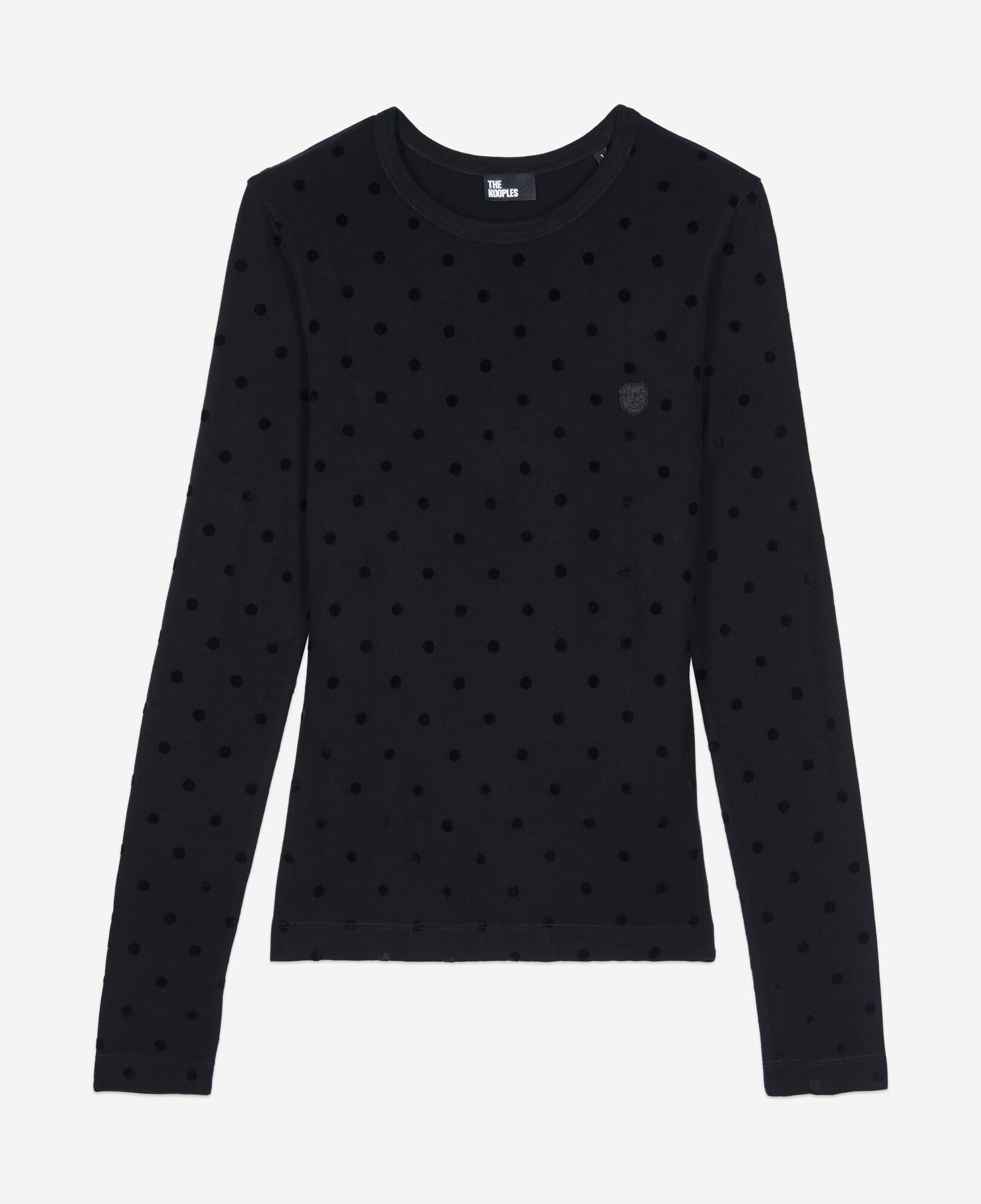 The Kooples WOMEN BLACK black long-sleeved t-shirt