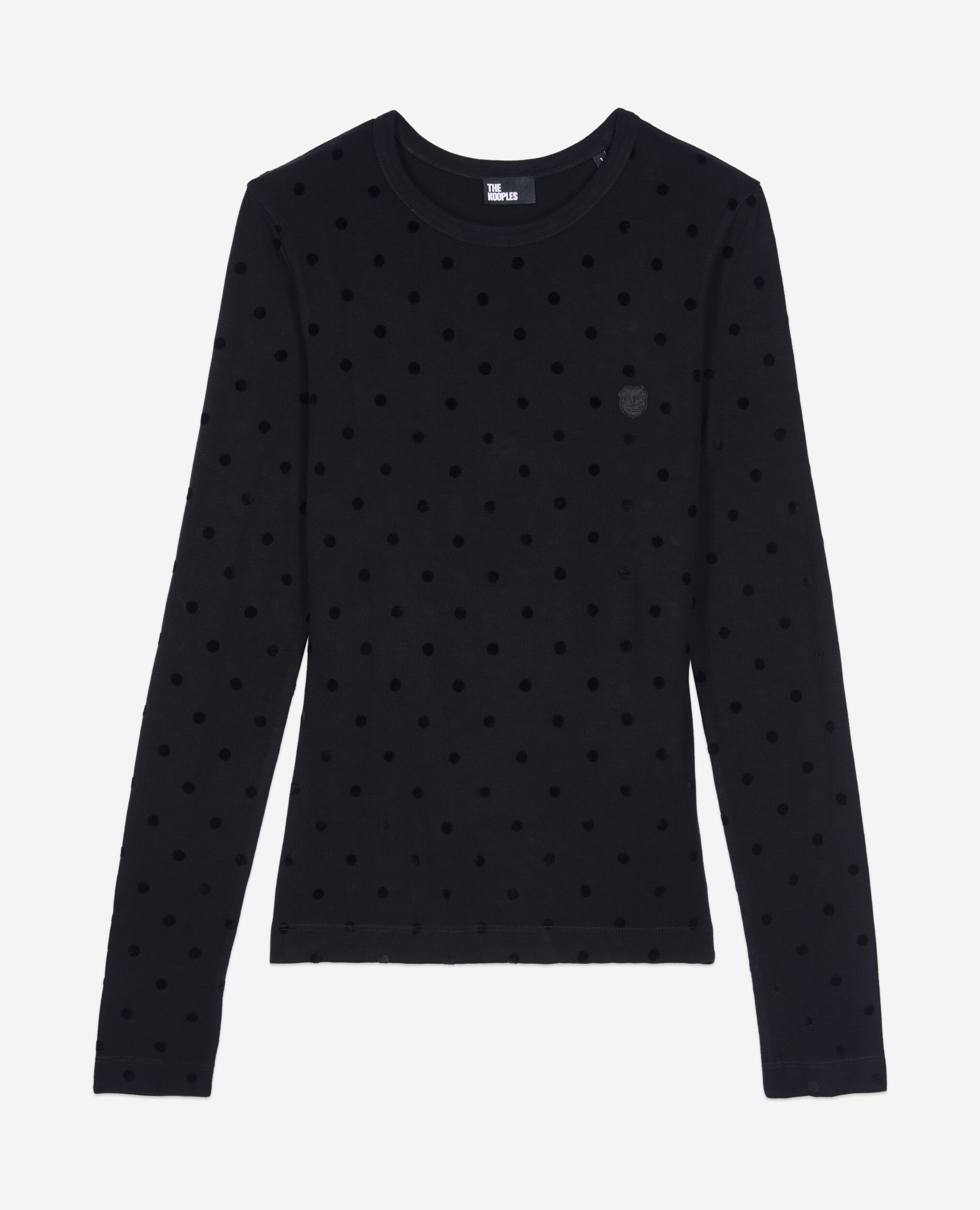 Black long-sleeved t-shirt, BLACK, hi-res image number null