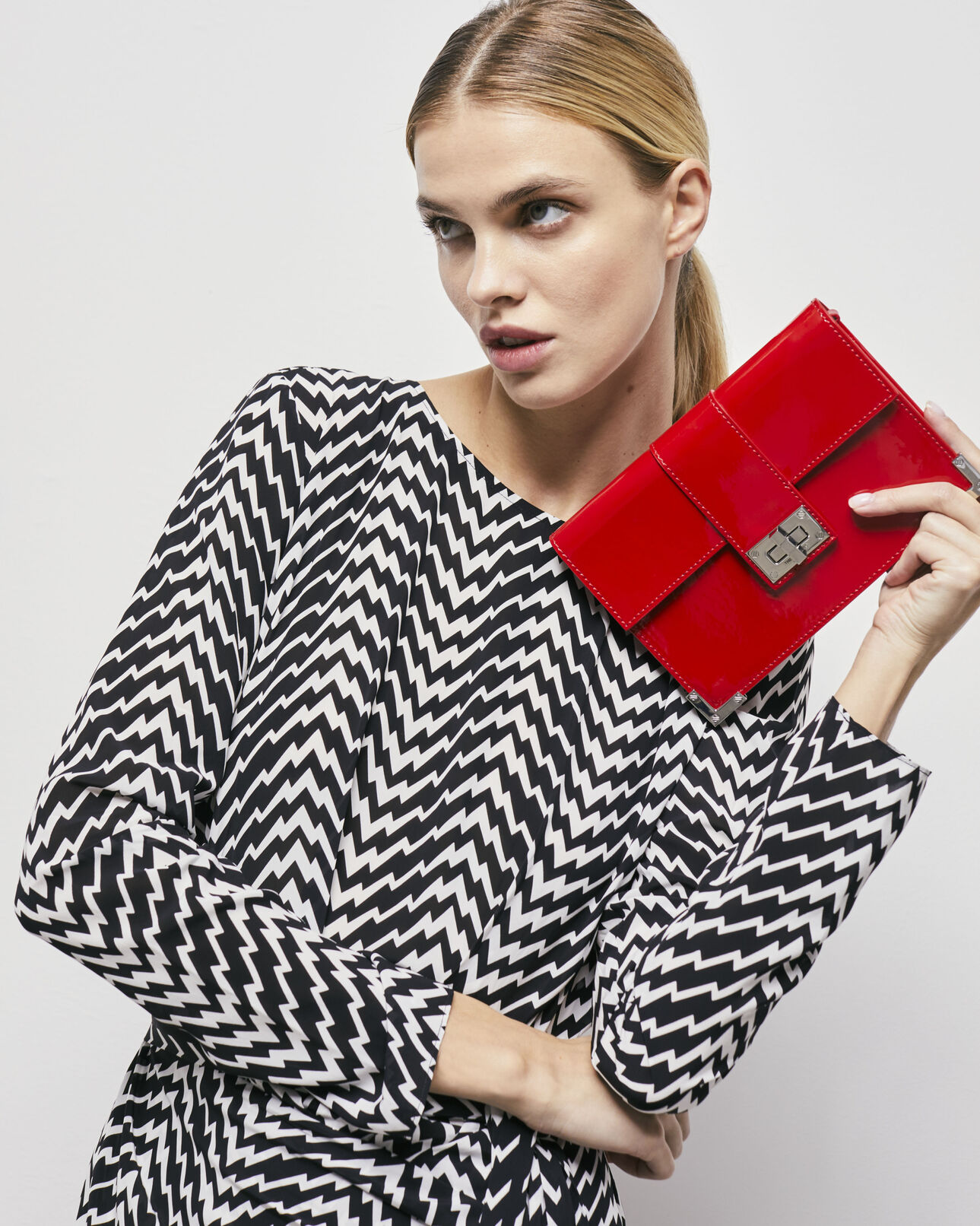 The Kooples MIXTE BLACK WHITE foulard imprimé noir et blanc